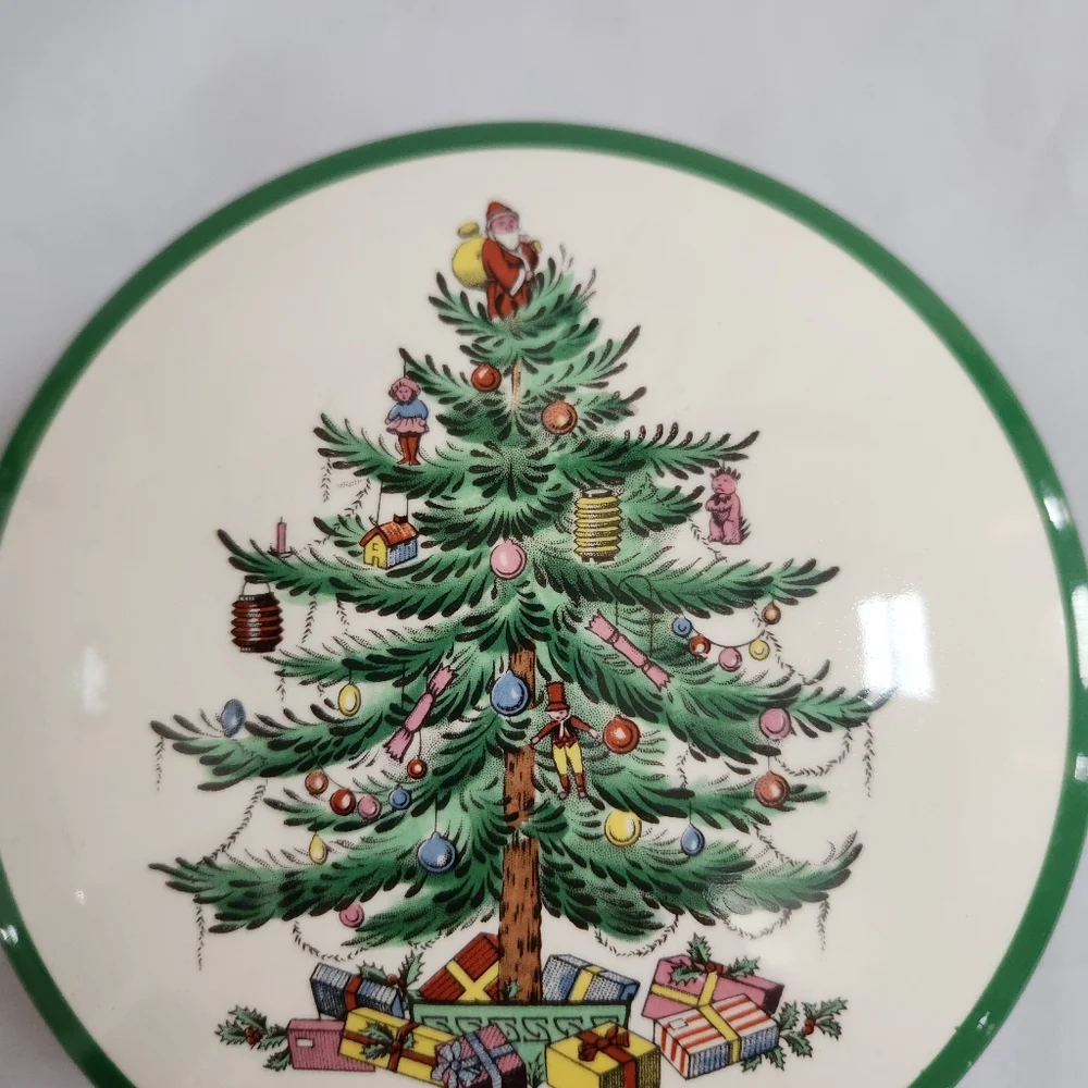 Spode Christmas Tree Candy Dish Trinket Box